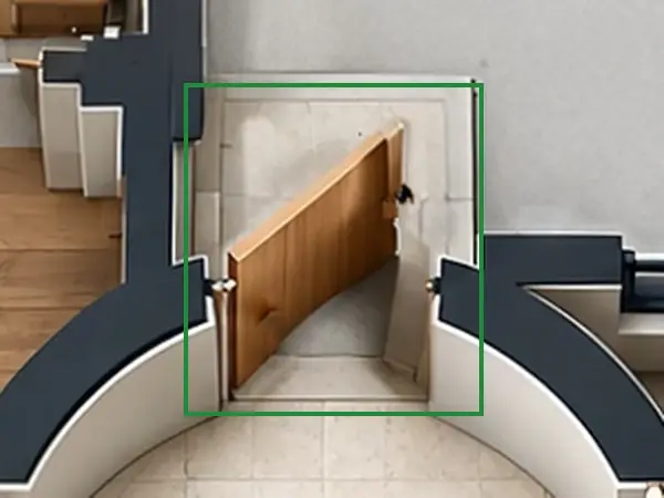 3D floor plan, the same spot fixed.