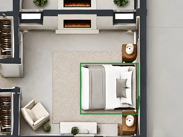 3D floor plan, the same spot fixed.