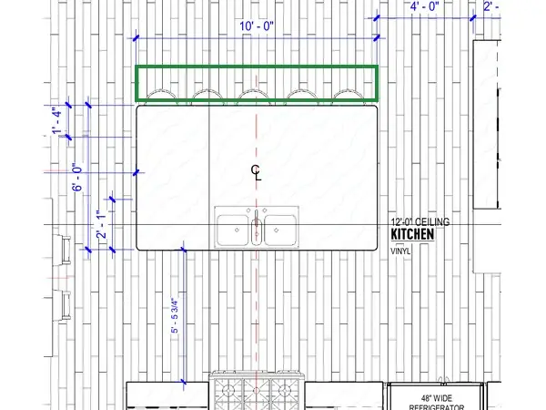A2.1 · floor plan, boxed in green where it shows what belongs there: A2.1 has five.