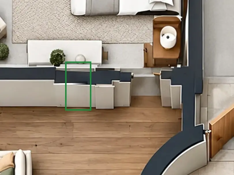 3D floor plan, the same spot fixed.