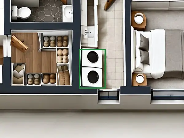 3D floor plan, the same spot fixed.