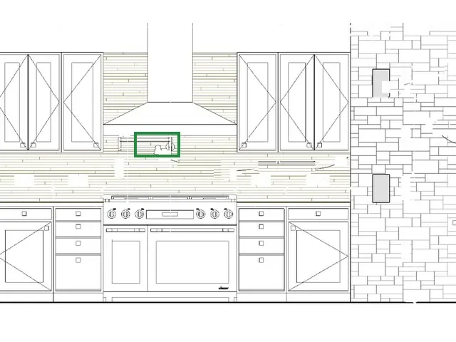 A2.2 · kitchen wall 3, boxed in green where it shows what belongs there: A2.2's kitchen wall 3 has one, over the range.