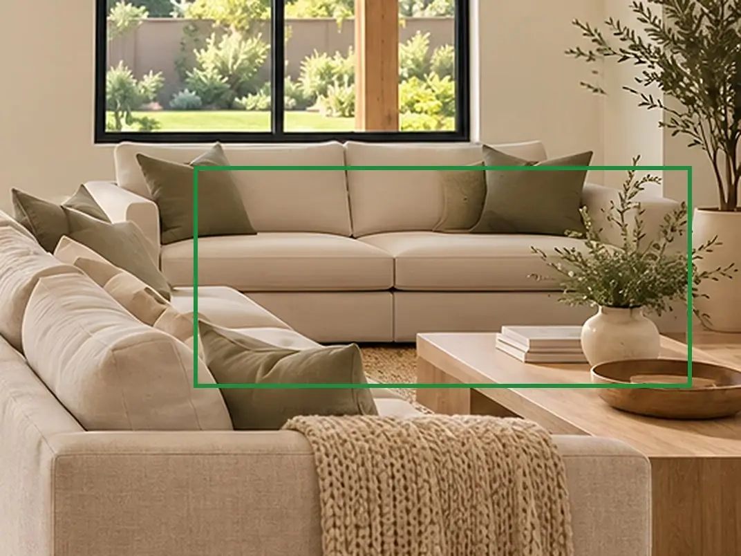Great room toward the patio, the same spot fixed.