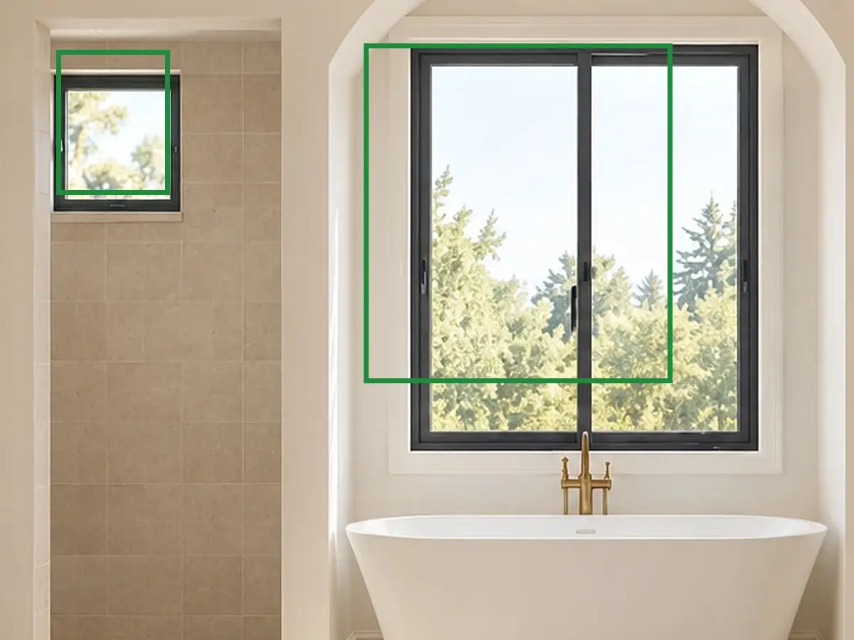 Primary bath, the same spot fixed.