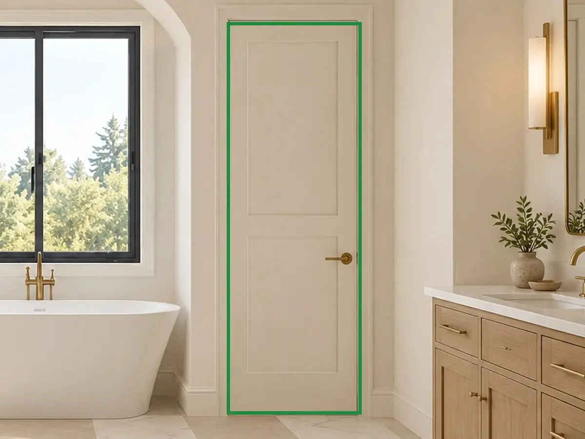 Primary bath, the same spot fixed.