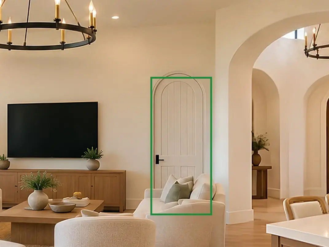 Great room toward the TV wall, the same spot fixed.