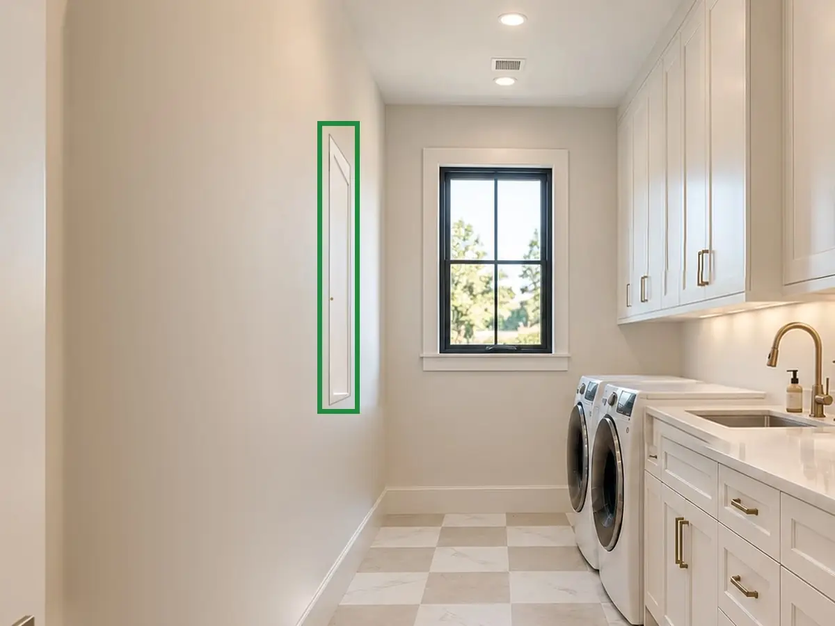 Laundry, the same spot fixed.